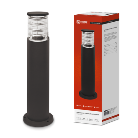 Светильник НБУ ART-PT-A60-BL E27 IP65 600мм уличный напольн. под лампу A60 алюм. черн. IN HOME 4690612048499