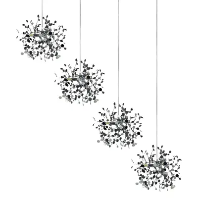 L4PL721134 Подвес четверной линейный EXTRA 4x3x5W(led) G9  (721134 - 4 + 572144 -1) ХРОМ Lightstar