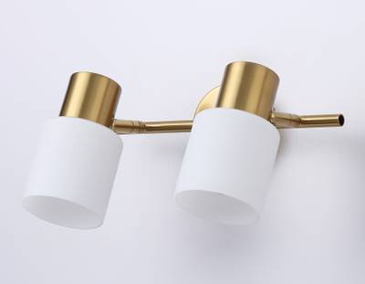 Настенно-потолочный спот TR3969/2 BS/FR латунь/белый матовый  E27*2 max 40W 260*80*210