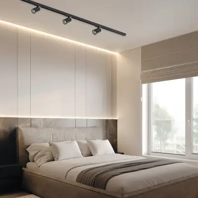 212937 Светильник PVC RULLO для трека BARRA GU10 ЧЕРНЫЙ