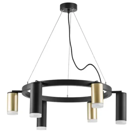 LR0164038730 Люстра RULLO 6х50W GU10 ЧЕРНЫЙ/ЗОЛОТО (571016+214440-3+214487-3+202430-6)