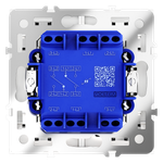 VLS020402 Проходной переключатель встраиваемый VOLTUM S70 двухклавишный с подсветкой 10А, (белый матовый) (ТМ Maytoni)