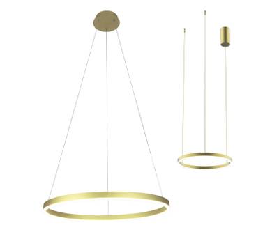 08214,32P(3000K) Подвес Тор светлое матовое золото d80 h150 Led 50W (3000K) 2 типа крепления