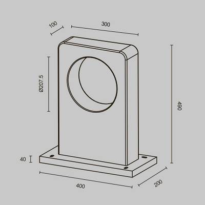 Ландшафтный светильник Betone 3000К 7Вт IP 65, O469FL-L7CM3K. TM Maytoni