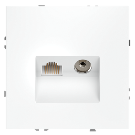 VLS060702 Розетка телевизионная встраиваемая VOLTUM S70 TV+RJ45 кат. 6, (белый матовый). (ТМ Maytoni)