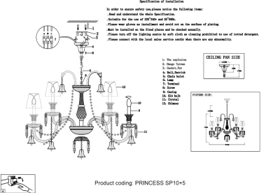 Люстра Crystal Lux PRINCESS SP10+5 2760/315