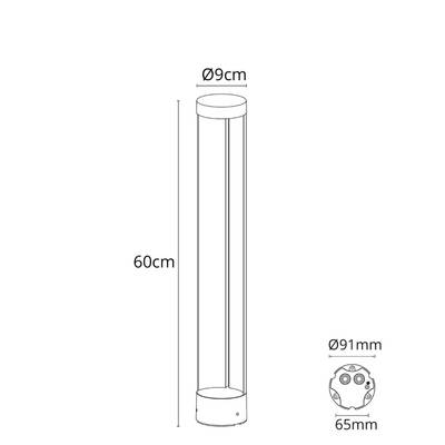 Ландшафтный светильник Arte Lamp NEW YORK A1660PA-1BK, 1хLED