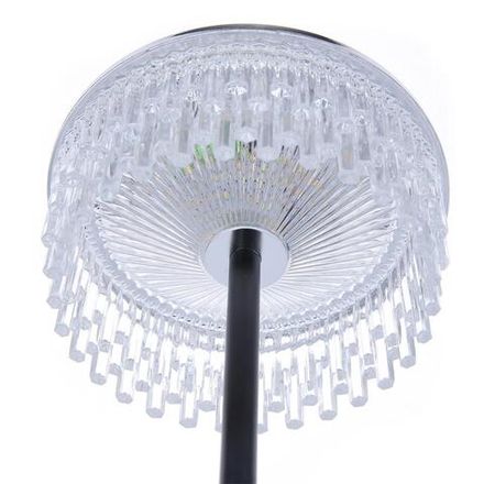 8204/1TL LEDIO LN25 серебро/черный/прозрачный, металл/акрил Настольная лампа LED 7W 4000К 220V SATIANA