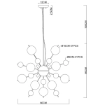 Подвесная люстра Arte Lamp MOLECULE A8313SP-9CC, 9хG9