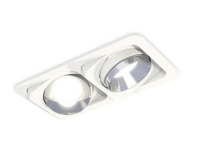 Комплект встраиваемого поворотного светильника XC7663022 SWH/PSL белый песок/серебро полированное MR16 GU5.3 (C7663, N7032)