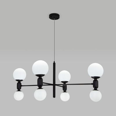 Умная подвесная люстра с плафонами 30182/8 черный