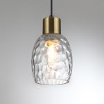 6562/1A MODERNI LN25 черный, золотой/прозрачный/металл/стекло Подвес E27 1*40W 220V ICE