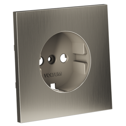 VLSM000611 Накладка для розетки с заземлением, S70 Metal (никель). (ТМ Maytoni)
