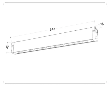 Светильник светодиодный диммируемый для шинопровода Magnetic 220V GL1311 WH белый IP20 15W 3000K-6400K 24° 342*25*42 (Без ПДУ)