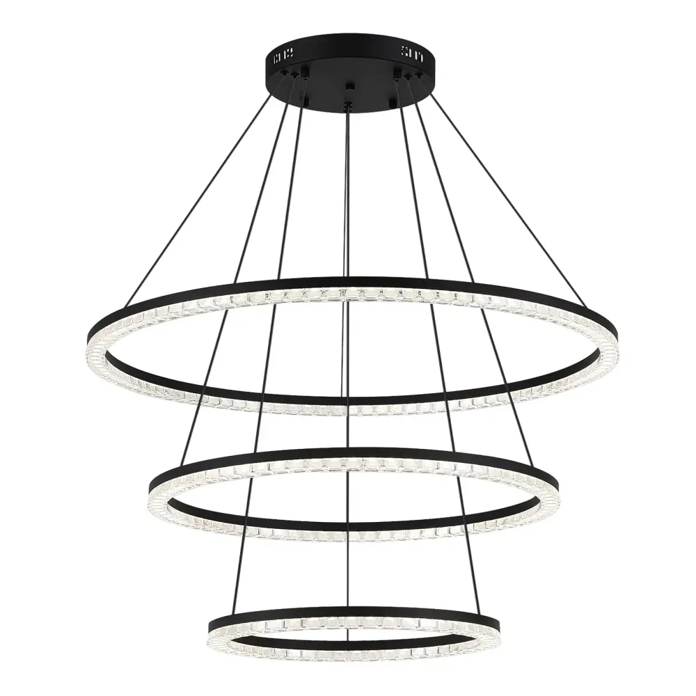 SL1018.403.03 Светильник подвесной ST-Luce черный/прозрачный LED 3*130W 4000K