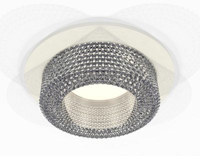 Комплект встраиваемого светильника XC7621020 SWH/CL белый песок/прозрачный MR16 GU5.3 (C7621, N7191)