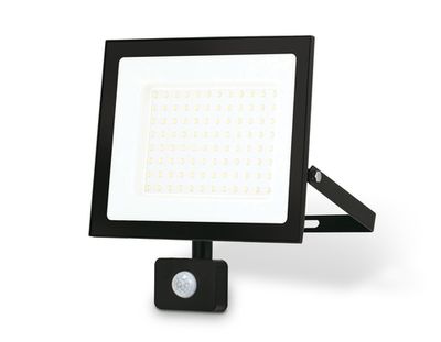 Прожектор светодиодный с датчиком движения ST8115 BK черный IP65 LED 6500K 100W 208*178*31