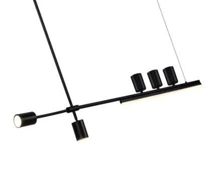 07618-150,19 Люстра Рия черный L150 h116/86/46 GU10 5*5W+Led 15W (4000K) (лампы в комплекте)
