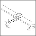 7103/14WL HIGHTECH ODL26 Настенный светильник черный/металл IP20 LED 14W 1000Лм 3000K 120° 220V MILLY