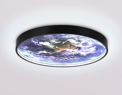Светильник светодиодный настенно-потолочный FW11133 BK черный 25W LED 3000-6400K D400*38