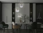 Светильник светодиодный подвесной LH11099/3 BK/SM черный/дымчатый 12W 3000K D350*1505