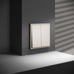 VLS020503 Перекрестный переключатель встраиваемый VOLTUM S70 двухклавишный 10А, (кашемир). (ТМ Maytoni)