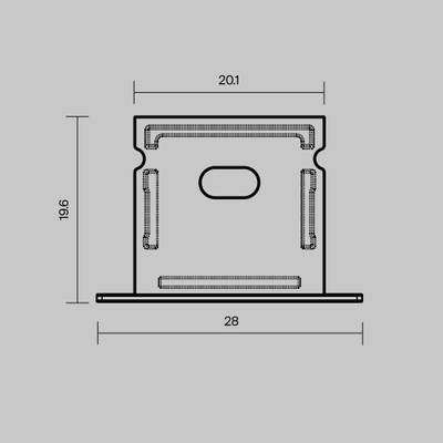 Комплект заглушек (для профиля 27×20) 2 шт., ALM-2720-EC 642070. TM Maytoni