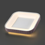 7770/56L AVRA LED SN 578 Светильник металл/белый/мокко LED (56Вт+14Вт) 3000-6000K 500х500 IP43 пульт ДУ+подсветка SHARMEL