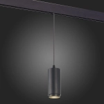 ST357.433.06 Магнитный трековый светильник подвесной ZOOM Черный LED 1*6W 3000K 667Lm Ra>80 10-60° IP20 D60xH120 48V