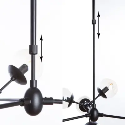 Люстра на штанге Arte Lamp BOLLA A1664SP-12BK, 12хE14