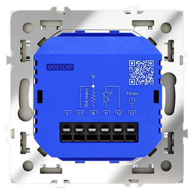 VLS070104 Терморегулятор электронный VOLTUM S70 с индикацией и датчиком, для теплого пола, (шелк) (ТМ Maytoni)
