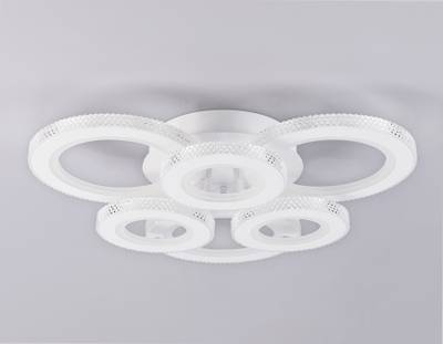 Потолочный светодиодный светильник с пультом FA8872/3+3 WH белый 3000K-6400K 63W 550*510*125 (ПДУ ИК)