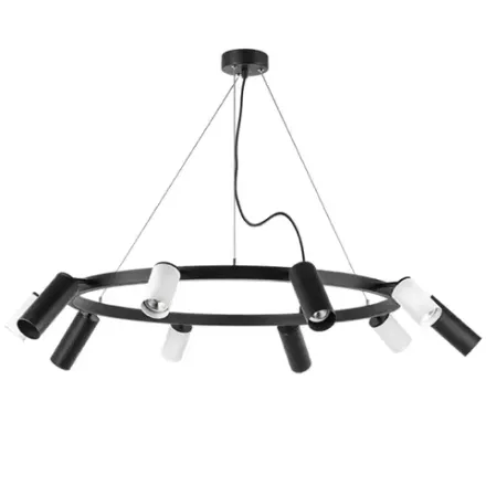 LR020365875 Люстра RULLO 10х50W GU10 ЧЕРНЫЙ/БЕЛЫЙ (571020+214436-5+214487-5)