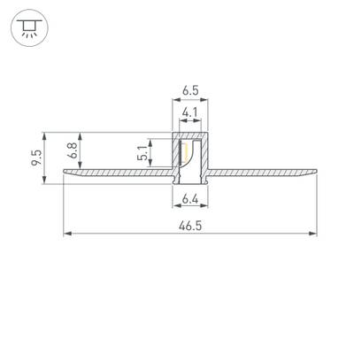Профиль LINIA7-FANTOM-2000 ANOD (Arlight, Алюминий)