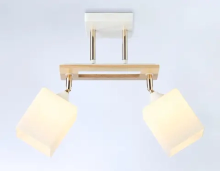 Светильник подвесной TR9501/2 WH/FGD/FR белый/золото/белый матовый E27/2 max 40W 510*100*270