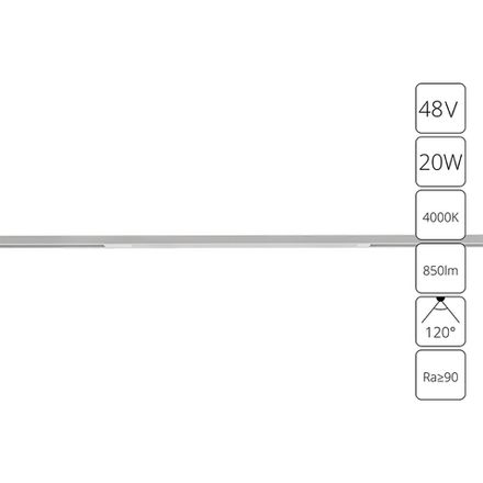 Магнитный трековый светильник Arte Lamp OPTIMA A7264PL-1WH, LED