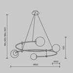 Подвесной светильник Balance G9х4, MOD317PL-04B. TM Maytoni