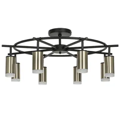 LR7183180 Люстра RULLO 8х50W GU10 ЧЕРНЫЙ/БРОНЗА (571718+214431-8+202430-8)