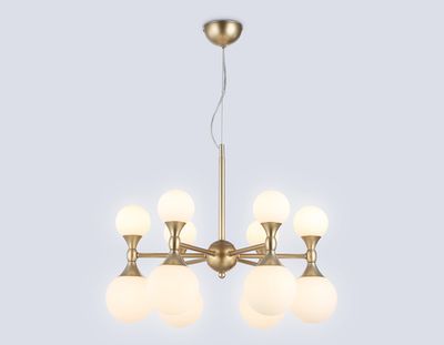 Светильник подвесной LH51050/12 GD/FR золото/белый матовый G9*12 max 28W D550*450