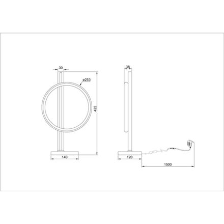 Декоративная настольная лампа Arte Lamp FLUIDO A3913LT-10BK, 1хLED
