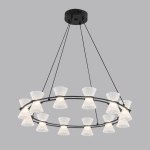 8341/42L LEDIO LN26 228 черный/прозрачный металл/акрил Люстра подвесная LED 42W 3000K 220V VINORA