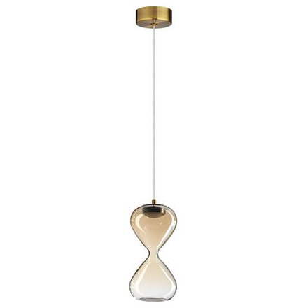 5093/4LA PENDANT ODL25 357 античн.бронза/янтарный градиент/прозрачн./металл/стекло Подвес LED 4W 4000K 388Лм GLESSI
