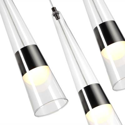 5044/42L L-VISION ODL24 301 глянц.темн.хром/прозрачный/металл/стекло Люстра LED 42W 3000K 4167Лм LUMP