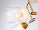 Светильник подвесной TR303323/5 WH/GD/CL/FR белый/золото/прозрачный/белый матовый E27*5 max 60W D620*200
