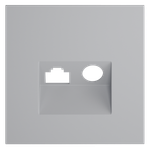 VLS002716 Накладка для розетки TV+RJ45 кат. 6, S70 (серый). (ТМ Maytoni)