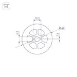 Силиконовый профиль WPH-FLEX-D40-360deg-S10-5m WHITE (Arlight, Силикон)