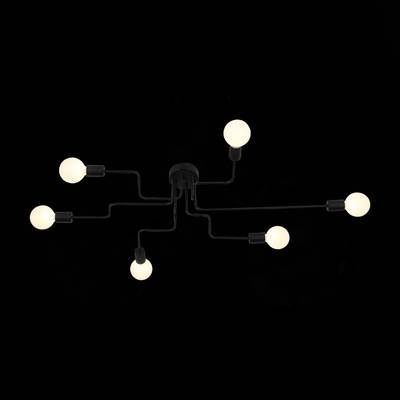SL419.442.06 Люстра потолочная Черный E27 6*60W