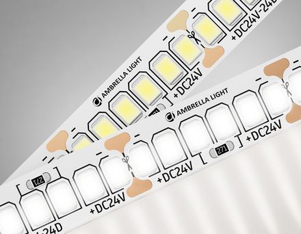 Светодиодная лента GS3502 2835 240Led /22W m/ 24V IP20 4500K/ 5000*10*1.2mm/ кратность резки 25mm (2 конт.)