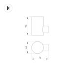 Светильник KT-RAY-WALL-R46-3W Day4000 (GR, 24 deg, 24V) (Arlight, IP65 Металл, 3 года)