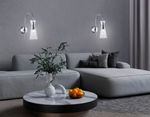 Светильник настенный LH55655 СH/CL хром/прозрачный E14 max 40W 220*90*300